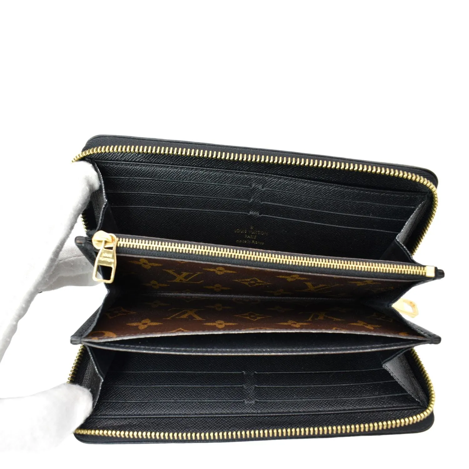 LOUIS VUITTON Retiro Monogram Canvas Zippy Wallet Brown