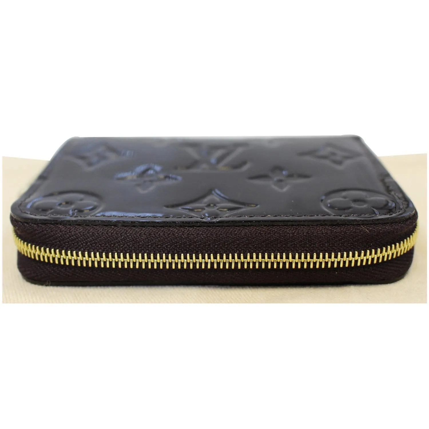 LOUIS VUITTON Vernis Zippy Coin Purse Wallet Amarante