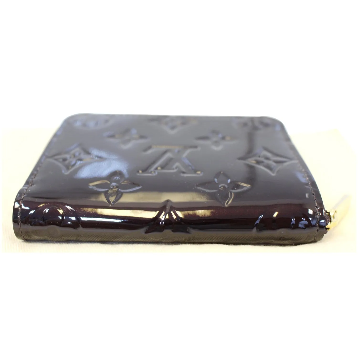 LOUIS VUITTON Vernis Zippy Coin Purse Wallet Amarante