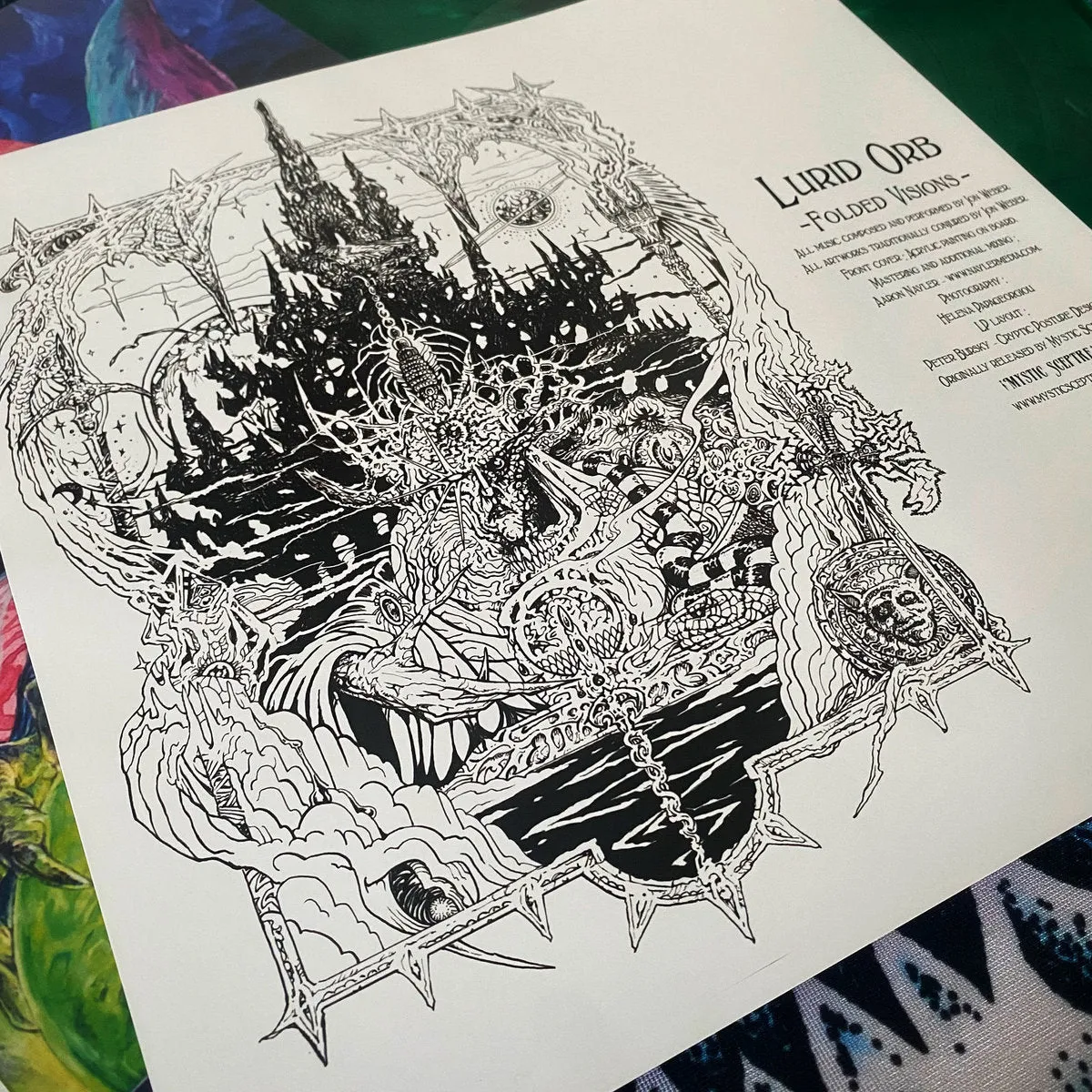 LURID ORB (AUS) – Folded Visions LP GREEN MARBLE VINYL