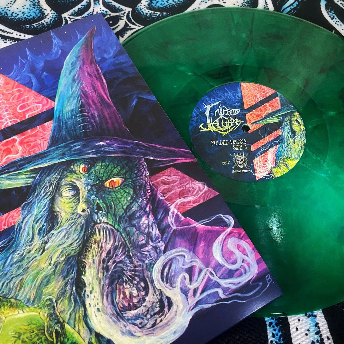 LURID ORB (AUS) – Folded Visions LP GREEN MARBLE VINYL
