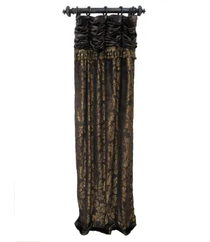 Luxury Curtain Panel Dark Chocolate velvet Style 14