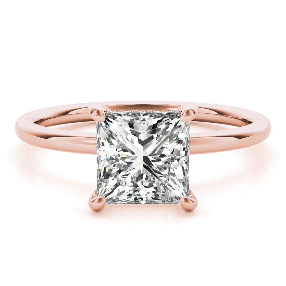 Madilyn Princess Diamond Solitaire Engagement Ring