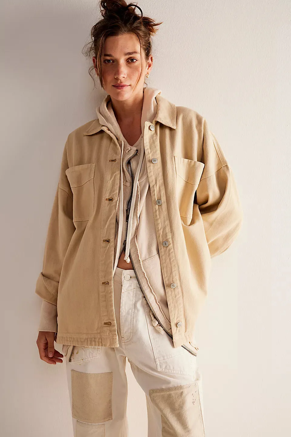 MADISON CITY DENIM JACKET-WARM CAMEL