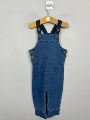 Mamas & Papas Denim Dungarees 9-12m