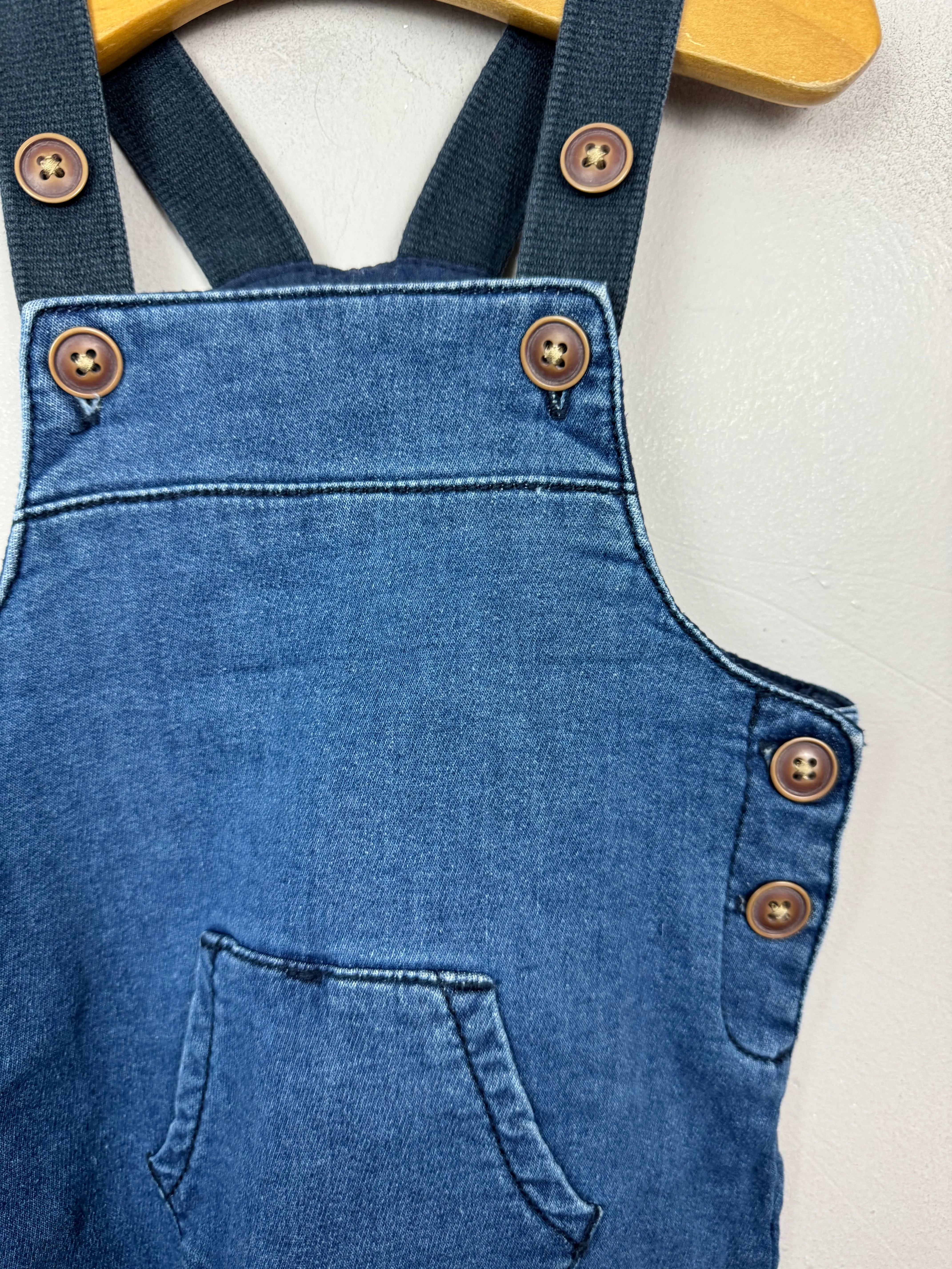 Mamas & Papas Denim Dungarees 9-12m