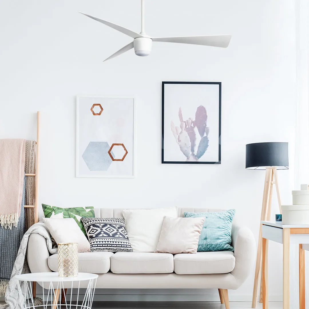 Matte White Star 7 Ceiling Fan 52" With Led light and Remote