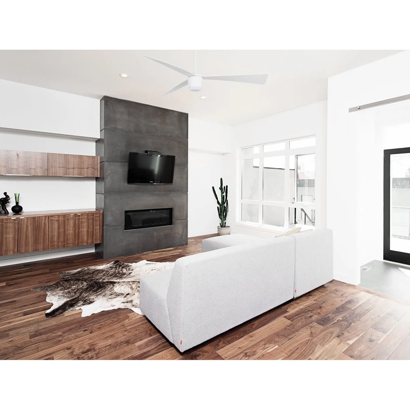 Matte White Star 7 Ceiling Fan 52" With Led light and Remote