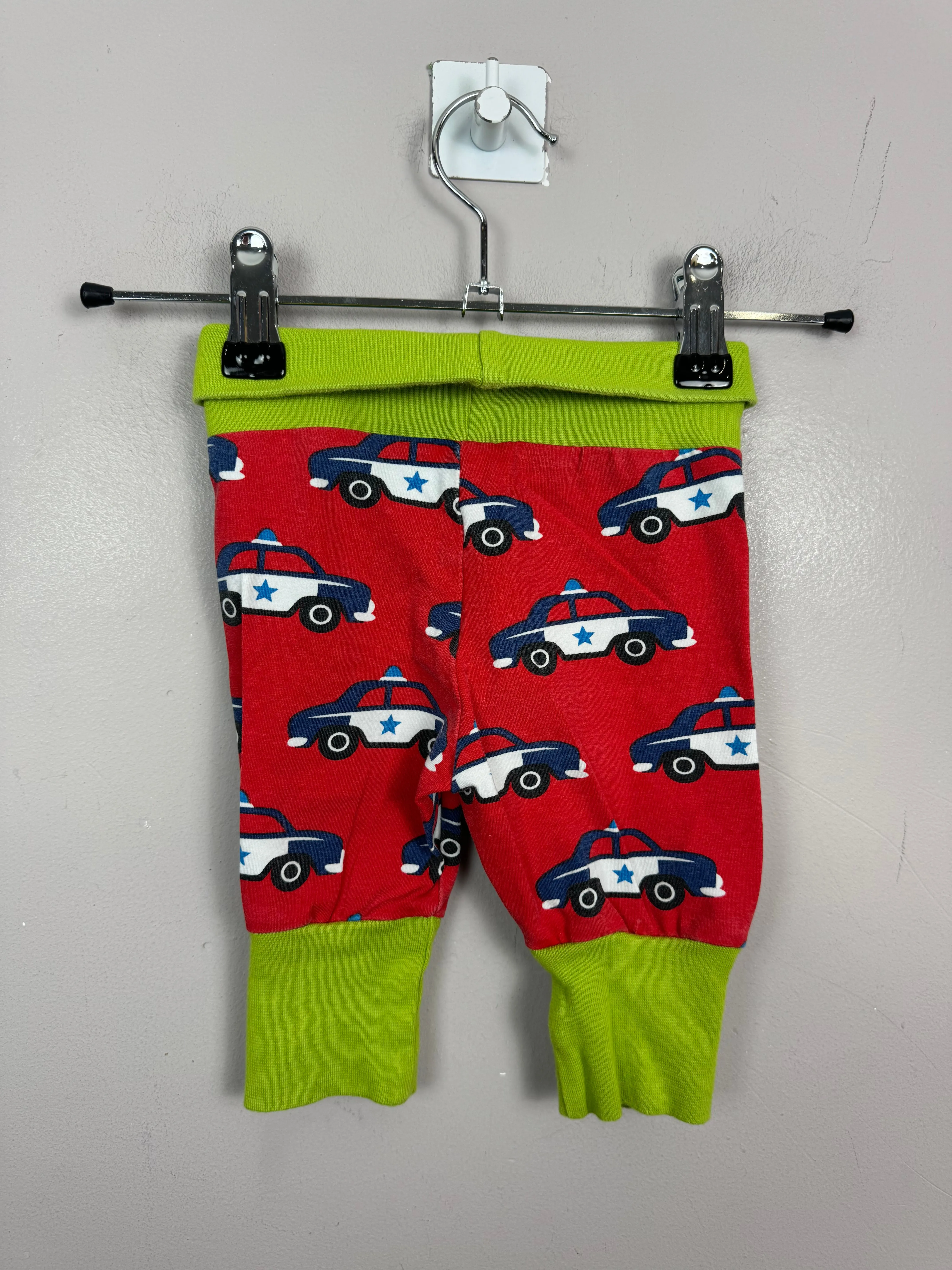 Maxomorra Red Police Car Trousers 0-3m