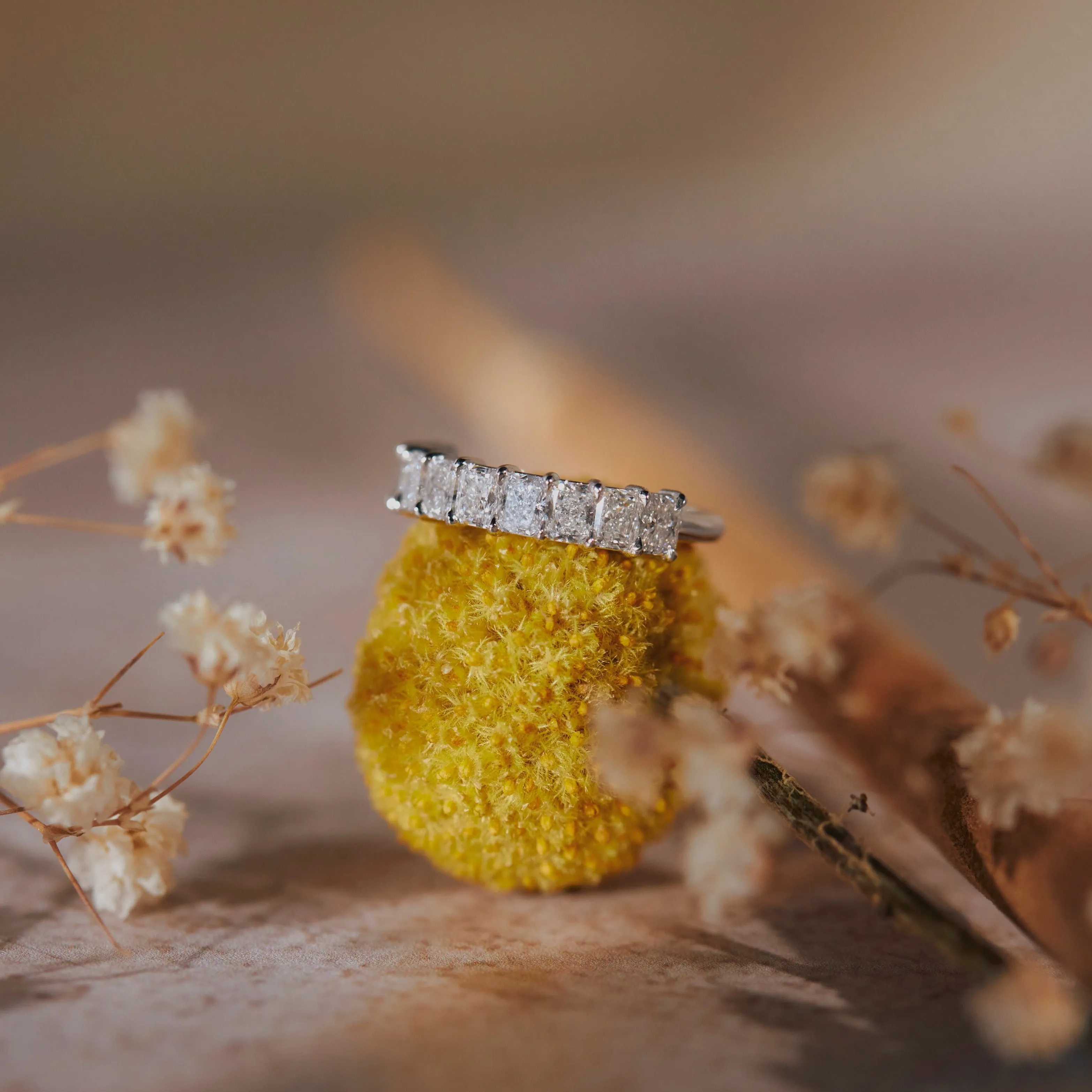 Maya Radiant Cut Diamond Band