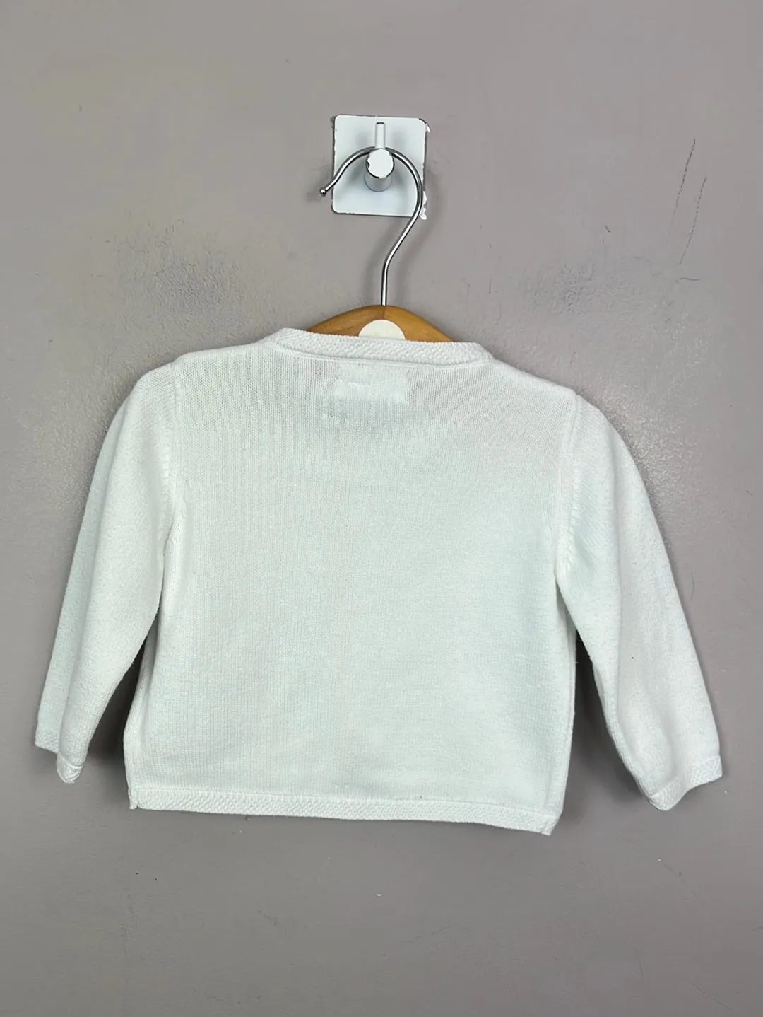 Mayoral white Cardigan 2-4m