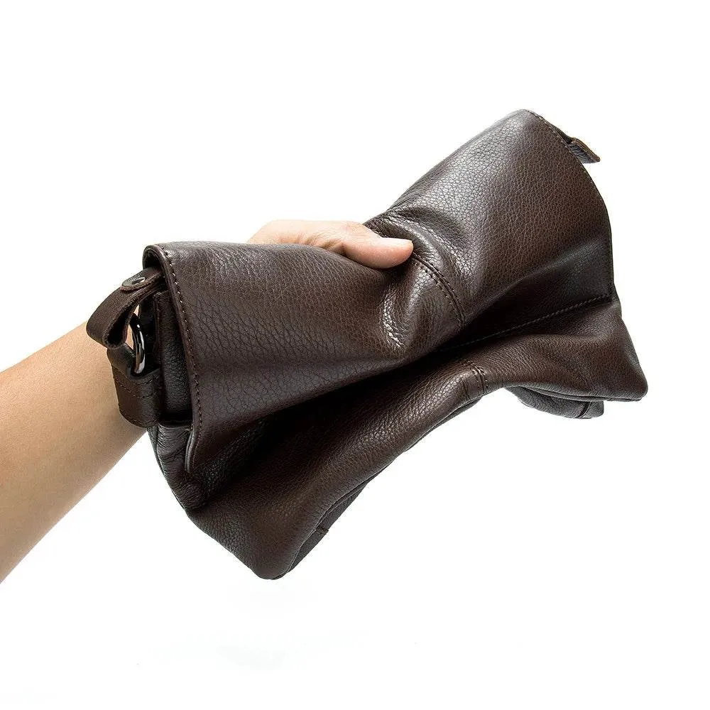 Men’s Genuine Leather Shoulder Messenger Bag Soft Cow Leather Crossbody