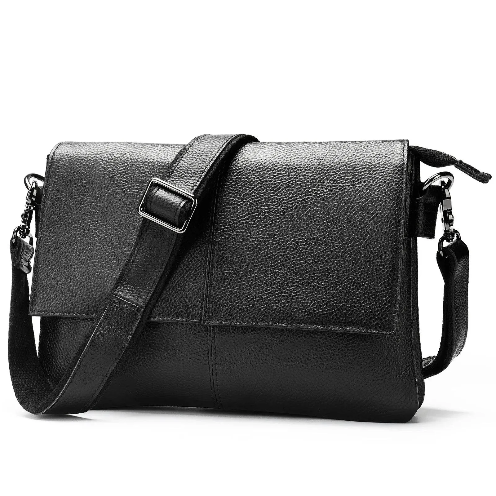 Men’s Genuine Leather Shoulder Messenger Bag Soft Cow Leather Crossbody