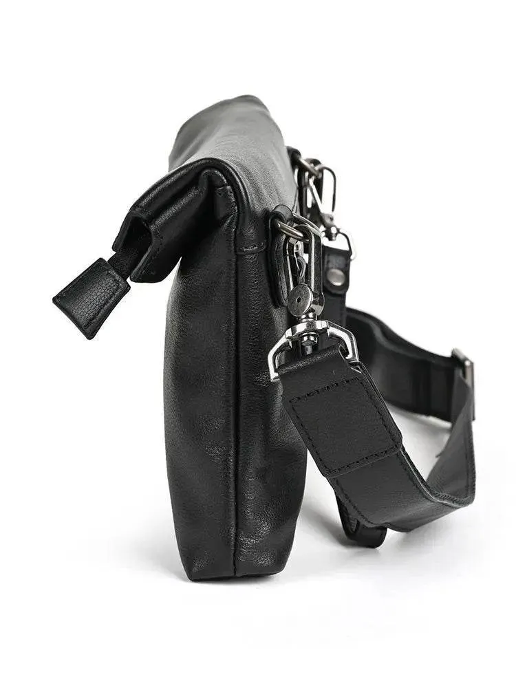 Men’s Small Crossbody Leather Bag for Phone Soft Cowskin