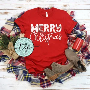 {Merry Christmas} simple screen print tee