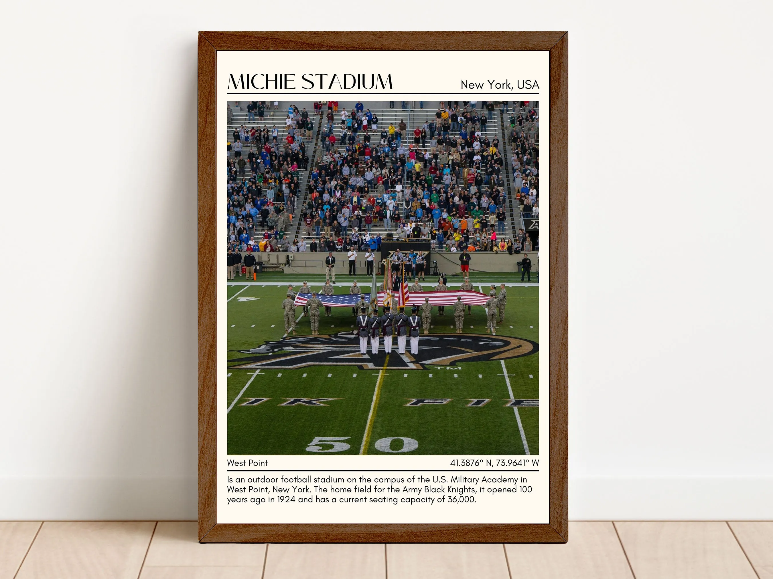 Michie Stadium Football Minimal Wall Art