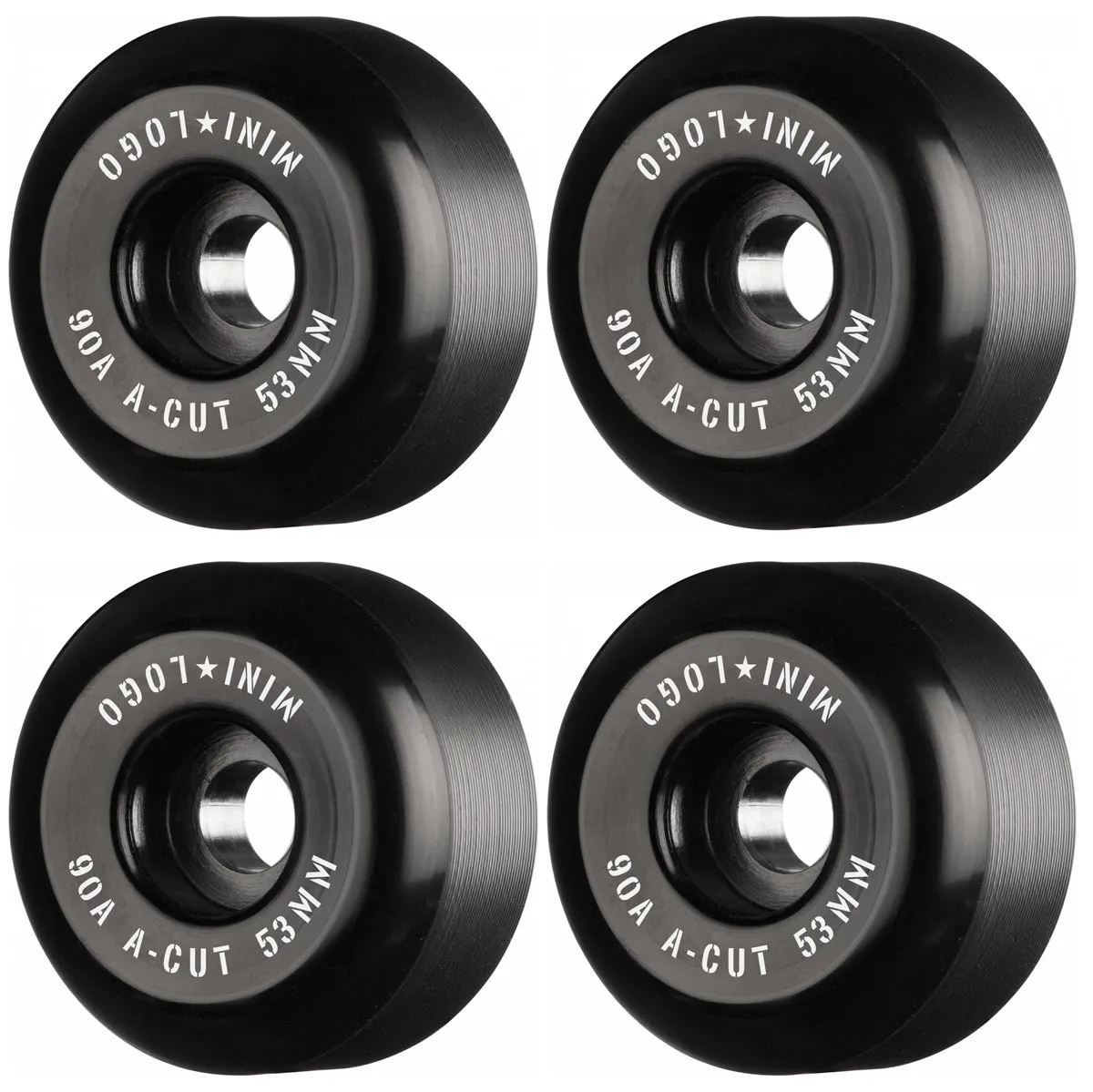 Mini Logo A-Cut 2 90a Black Wheels 53mm