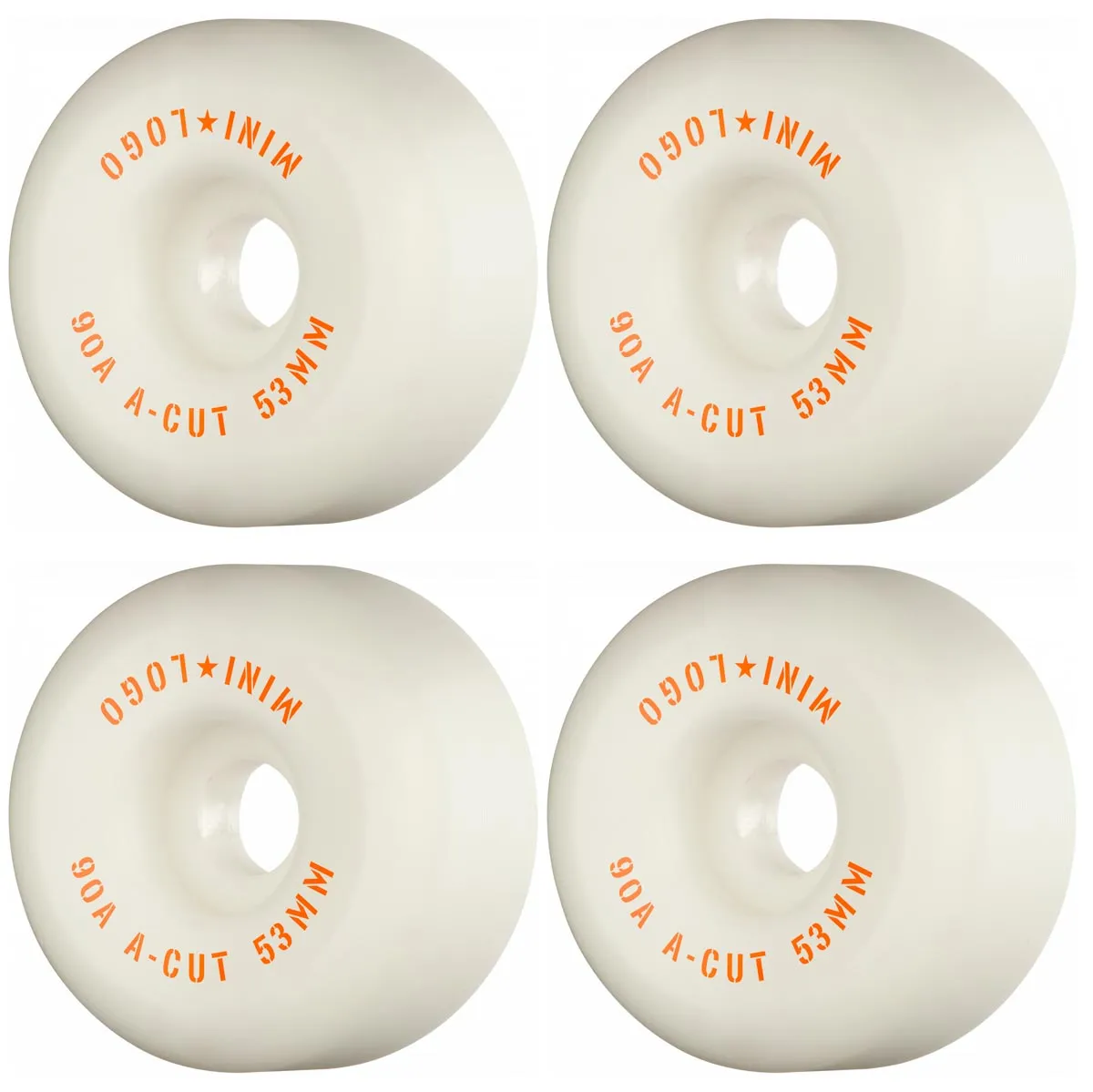 Mini Logo A-Cut 2 90a White Wheels 53mm