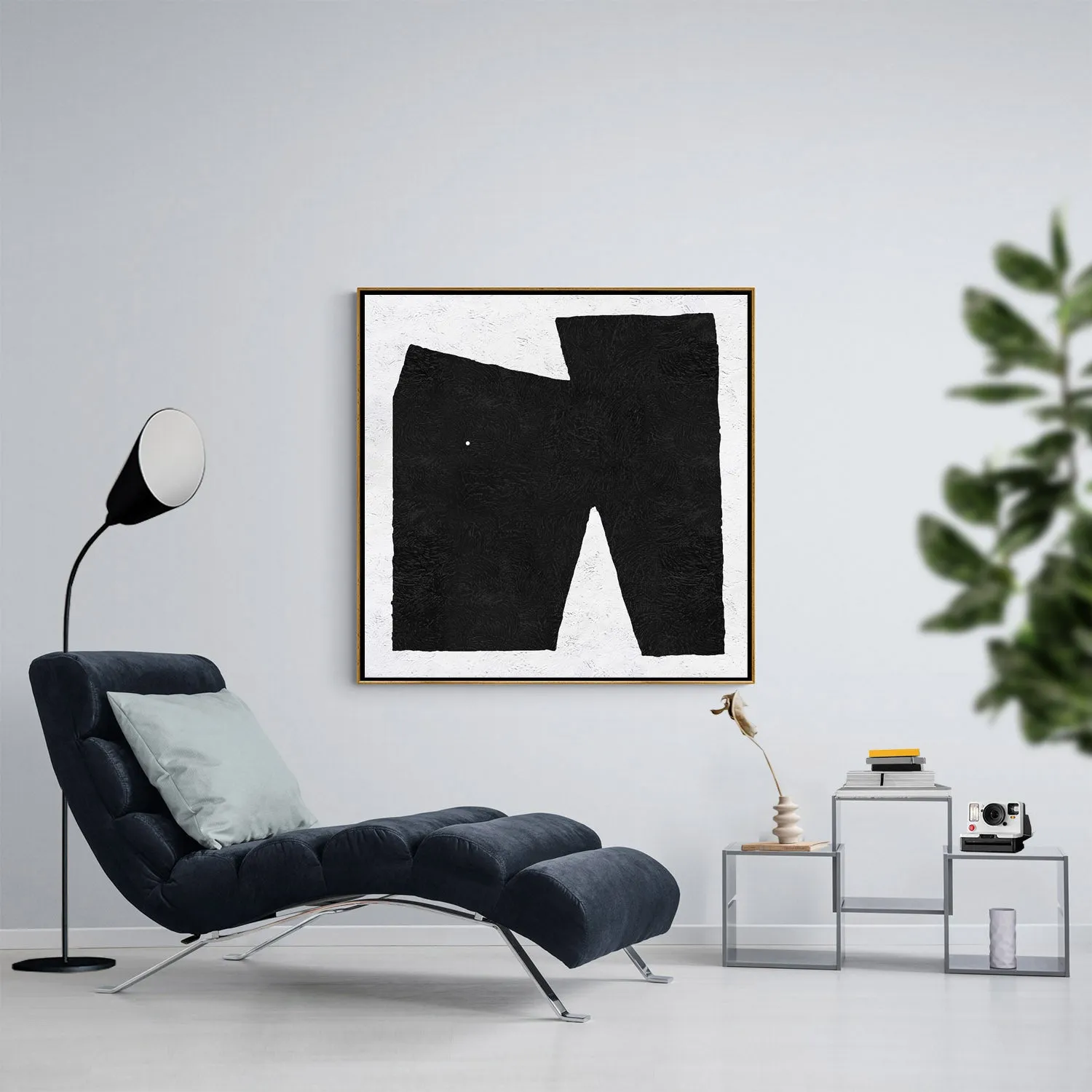 Minimal Black and White Painting MN121A
