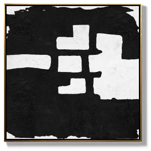 Minimal Black and White Painting MN156A