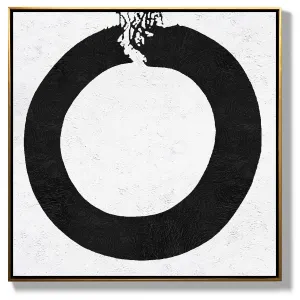 Minimal Black and White Painting MN18A
