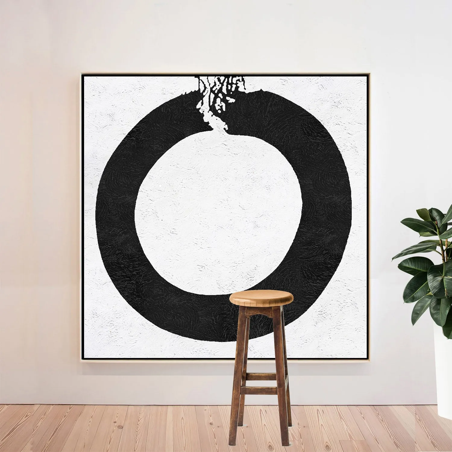 Minimal Black and White Painting MN18A