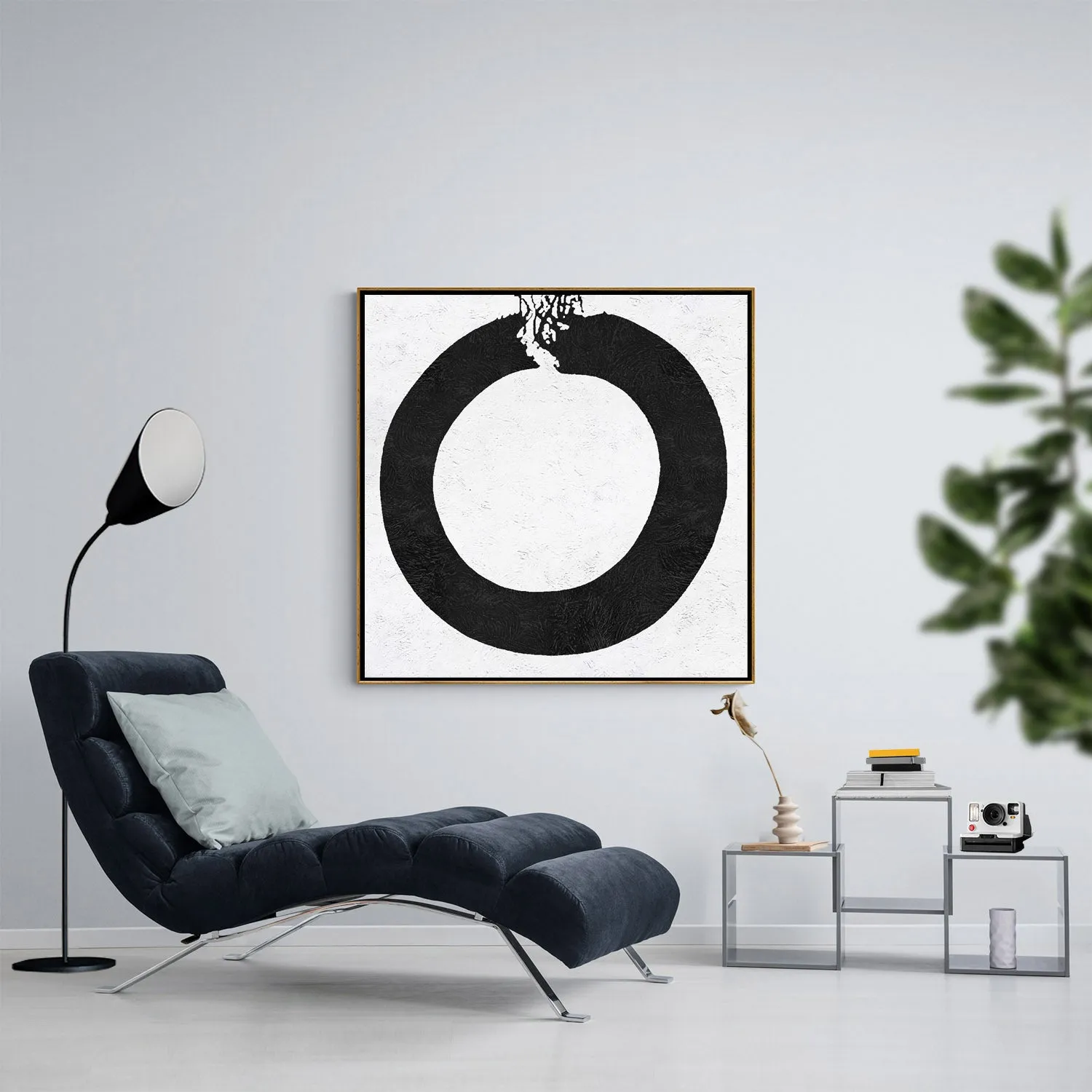 Minimal Black and White Painting MN18A