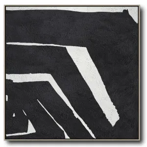 Minimal Black and White Painting MN26A