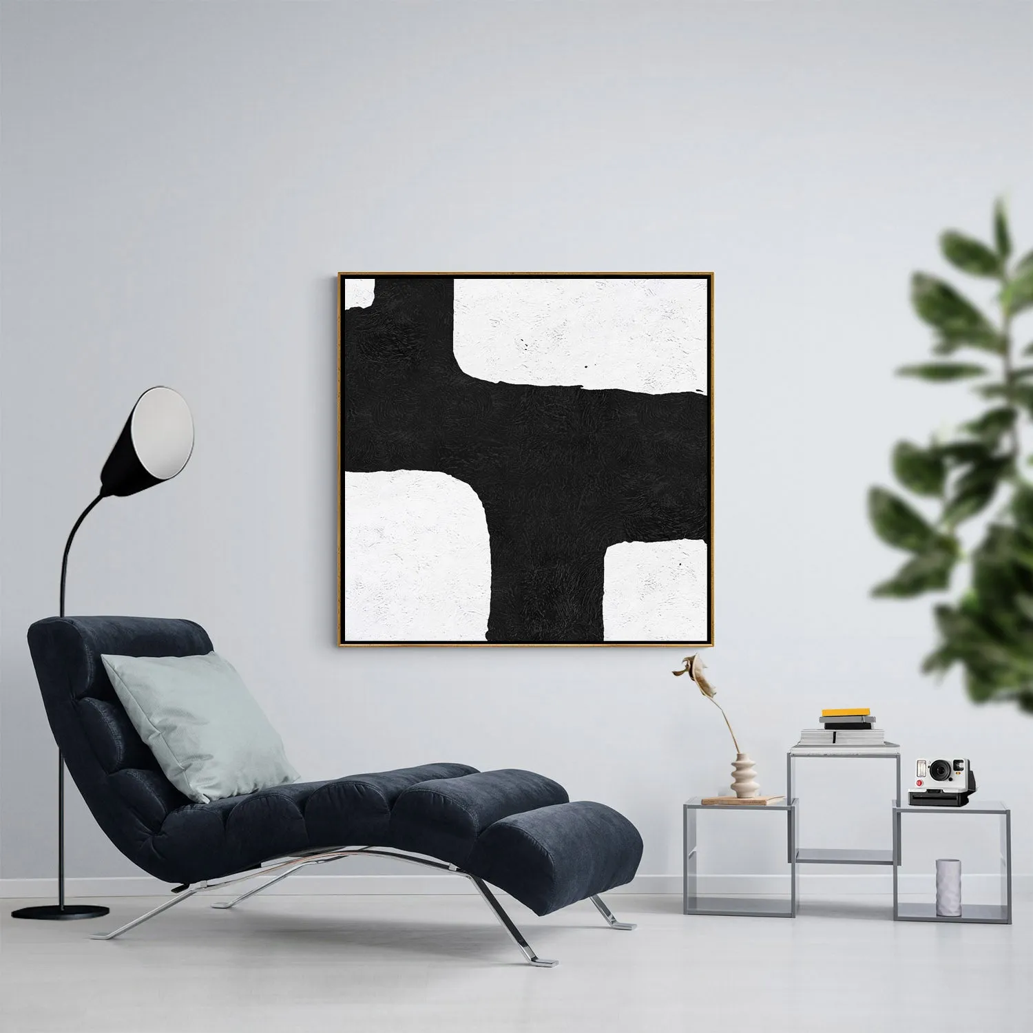Minimal Black and White Painting MN2A