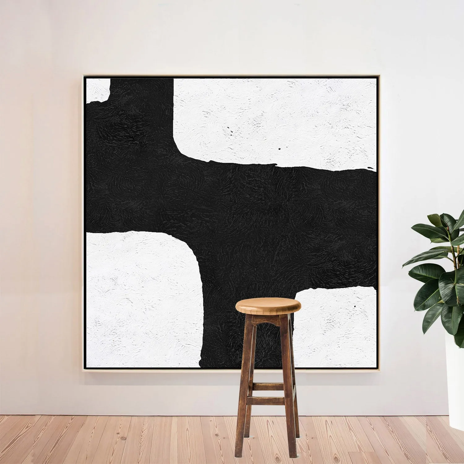 Minimal Black and White Painting MN2A