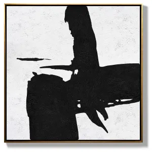 Minimal Black and White Painting MN46A
