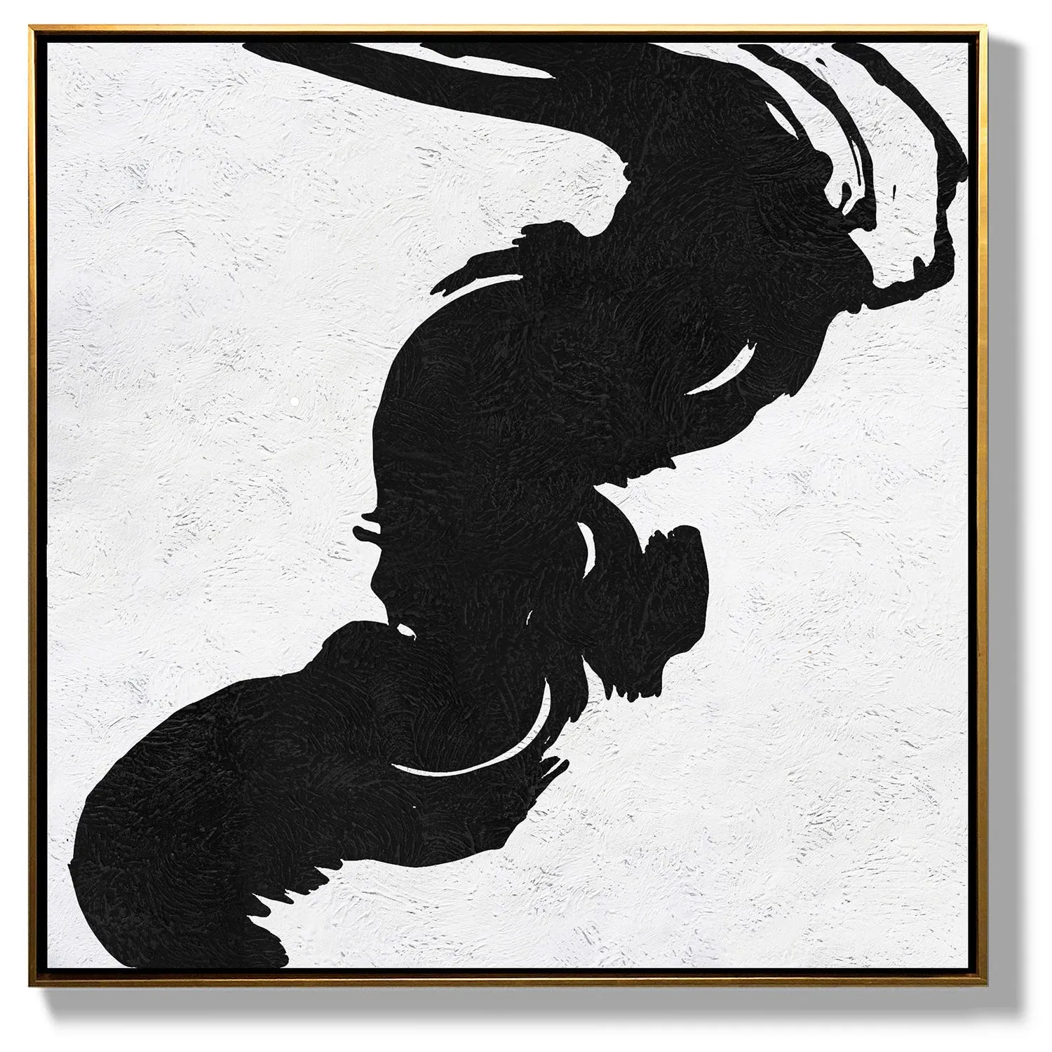 Minimal Black and White Painting MN56A
