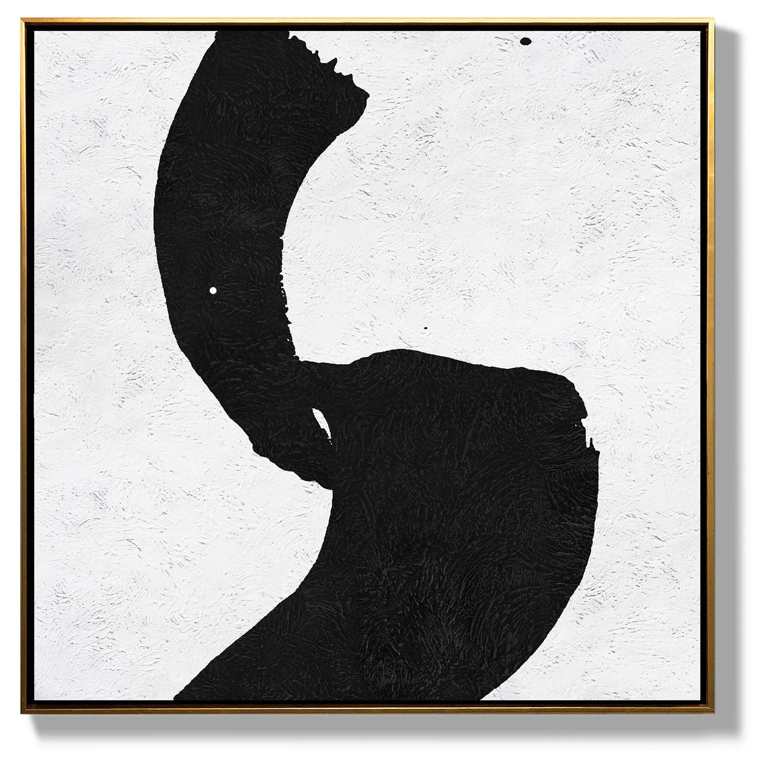 Minimal Black and White Painting MN64A