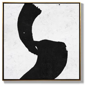 Minimal Black and White Painting MN64A