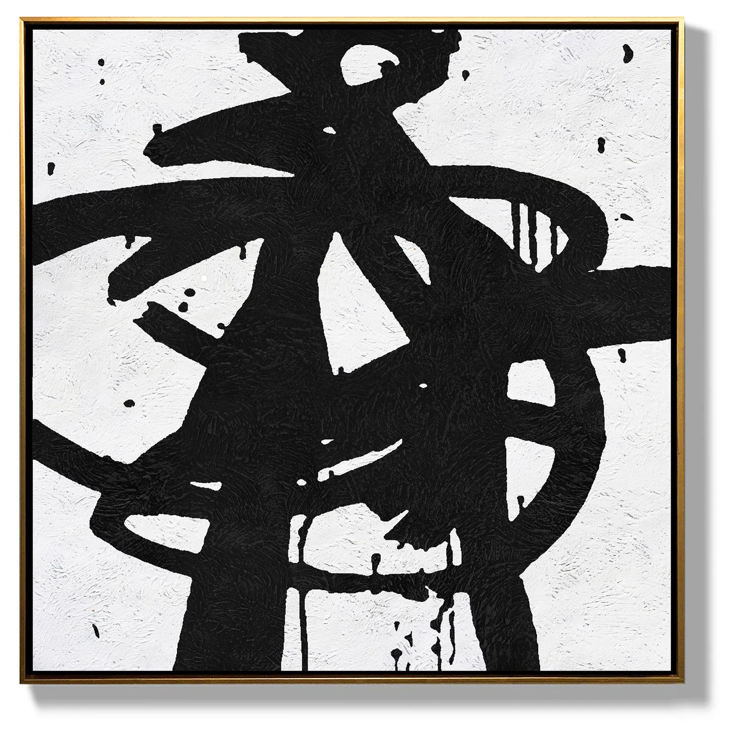Minimal Black and White Painting MN69A