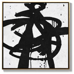 Minimal Black and White Painting MN69A