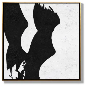 Minimal Black and White Painting MN75A