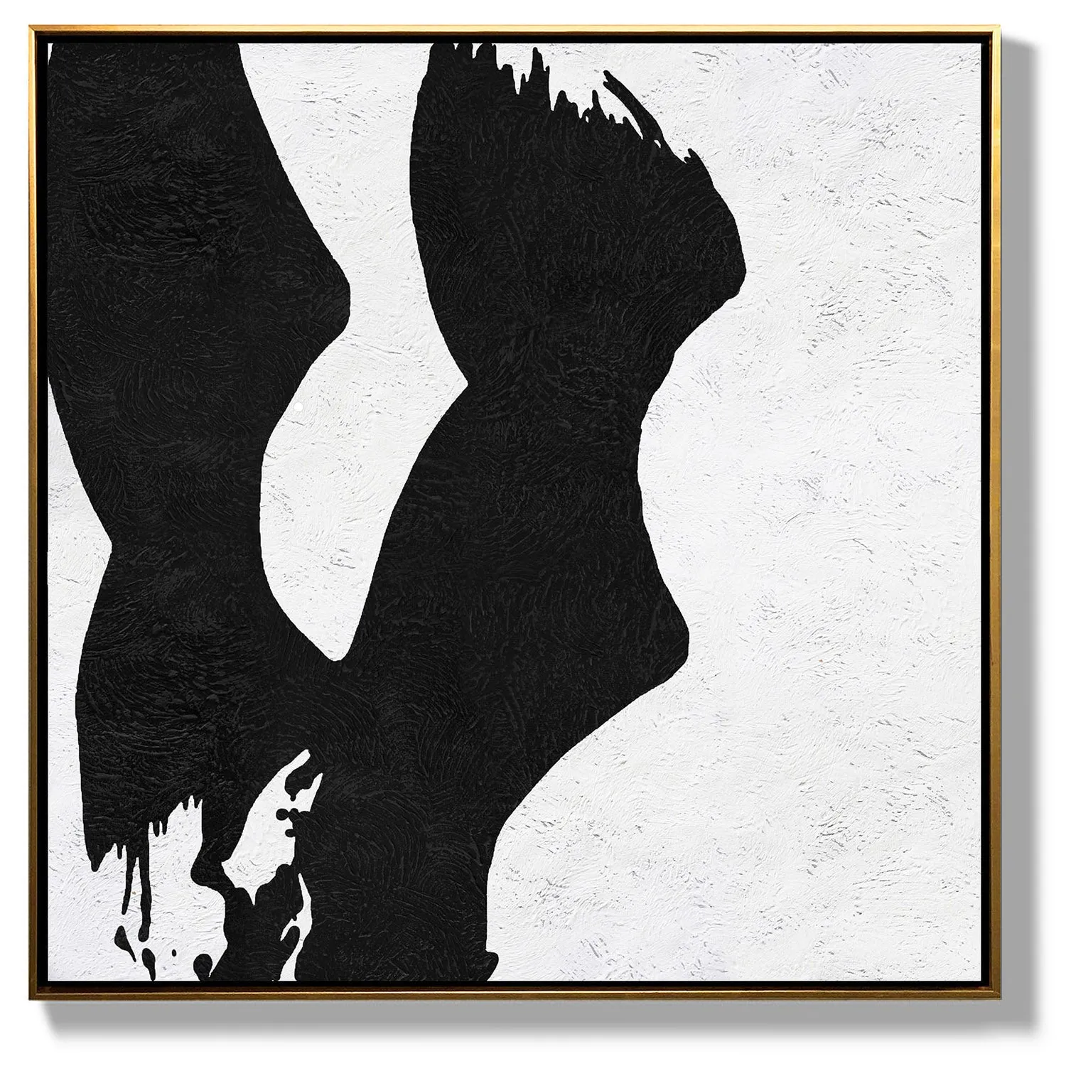 Minimal Black and White Painting MN75A