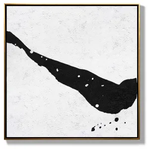 Minimal Black and White Painting MN87A