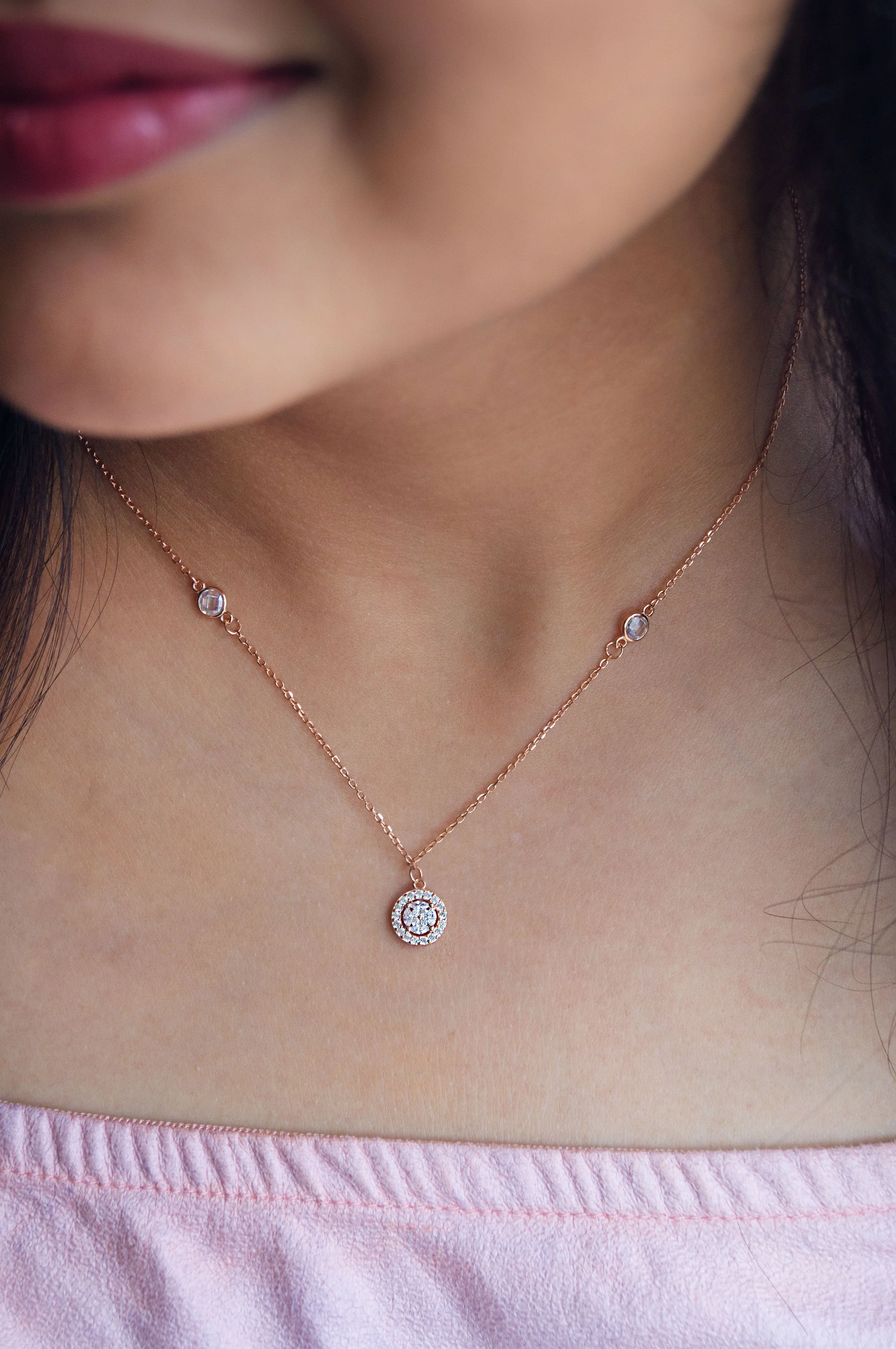 Minimal Cluster Sterling Silver Necklace Set