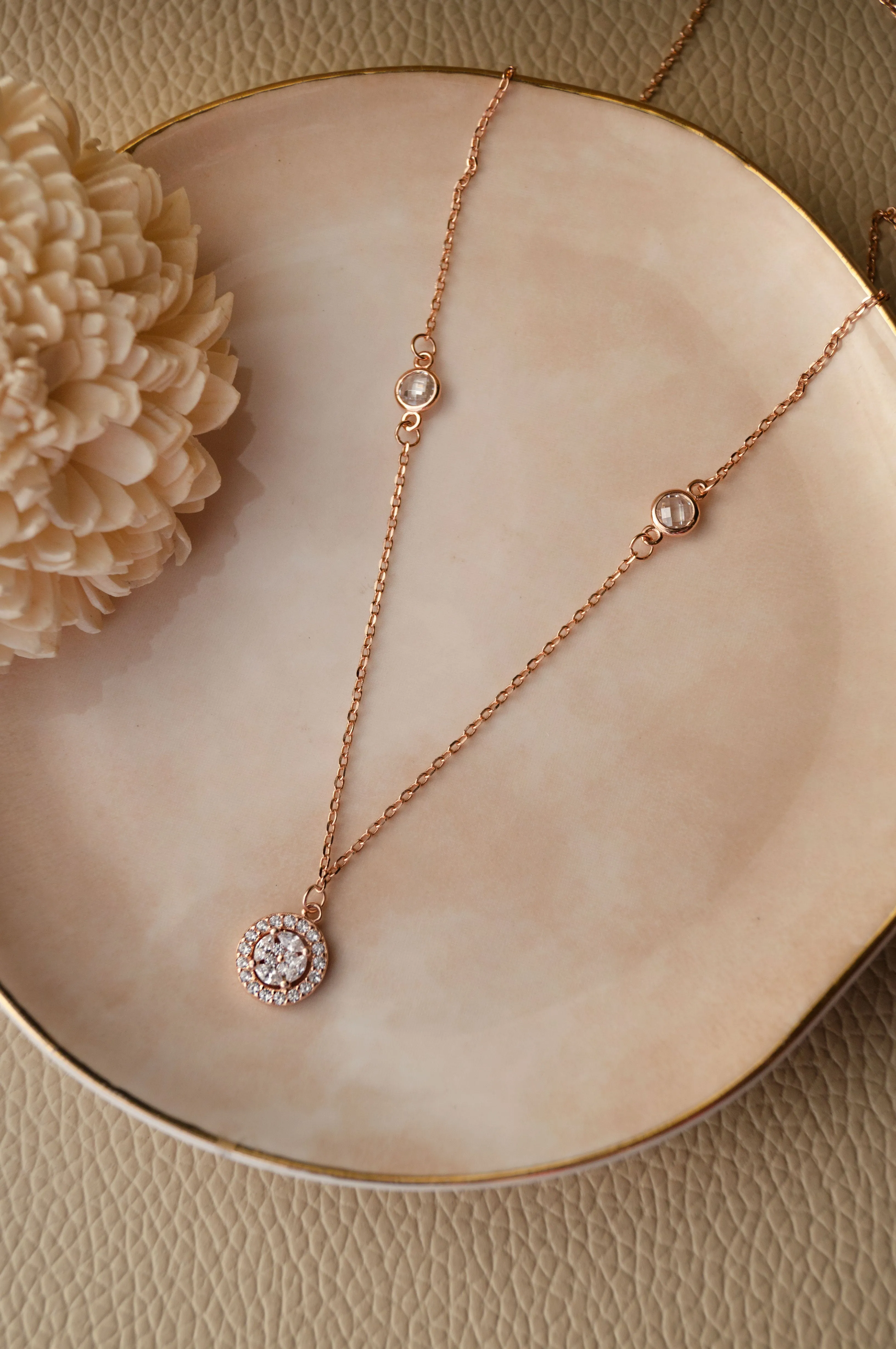 Minimal Cluster Sterling Silver Necklace Set