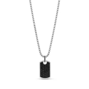 Minimal Iced Out Dog Tag