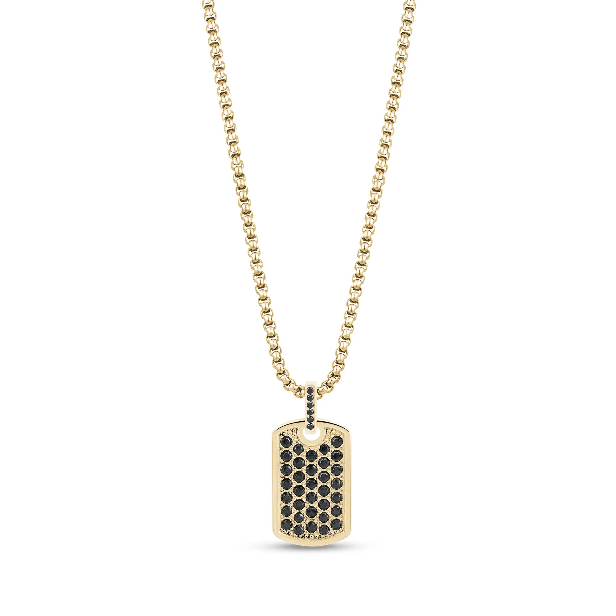 Minimal Iced Out Dog Tag