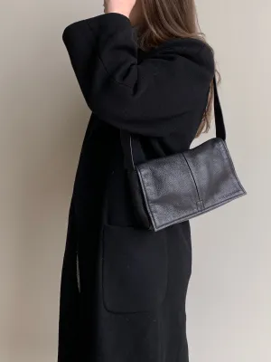 minimal leather shoulder bag