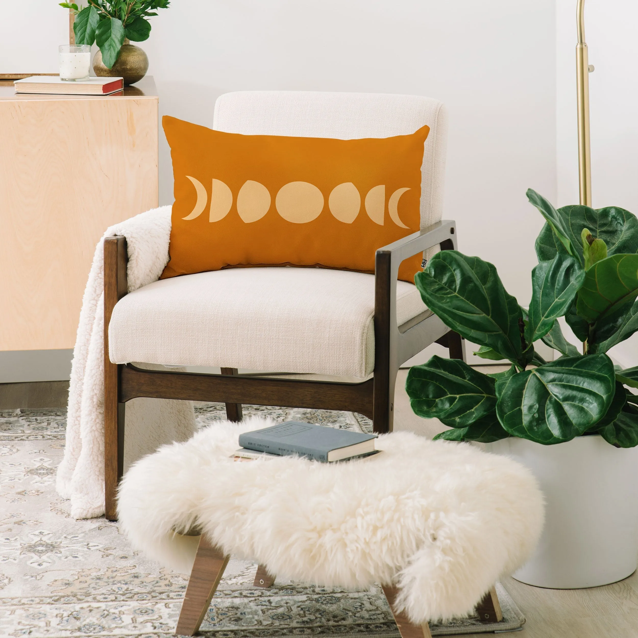 MINIMAL MOON PHASES ORANGE