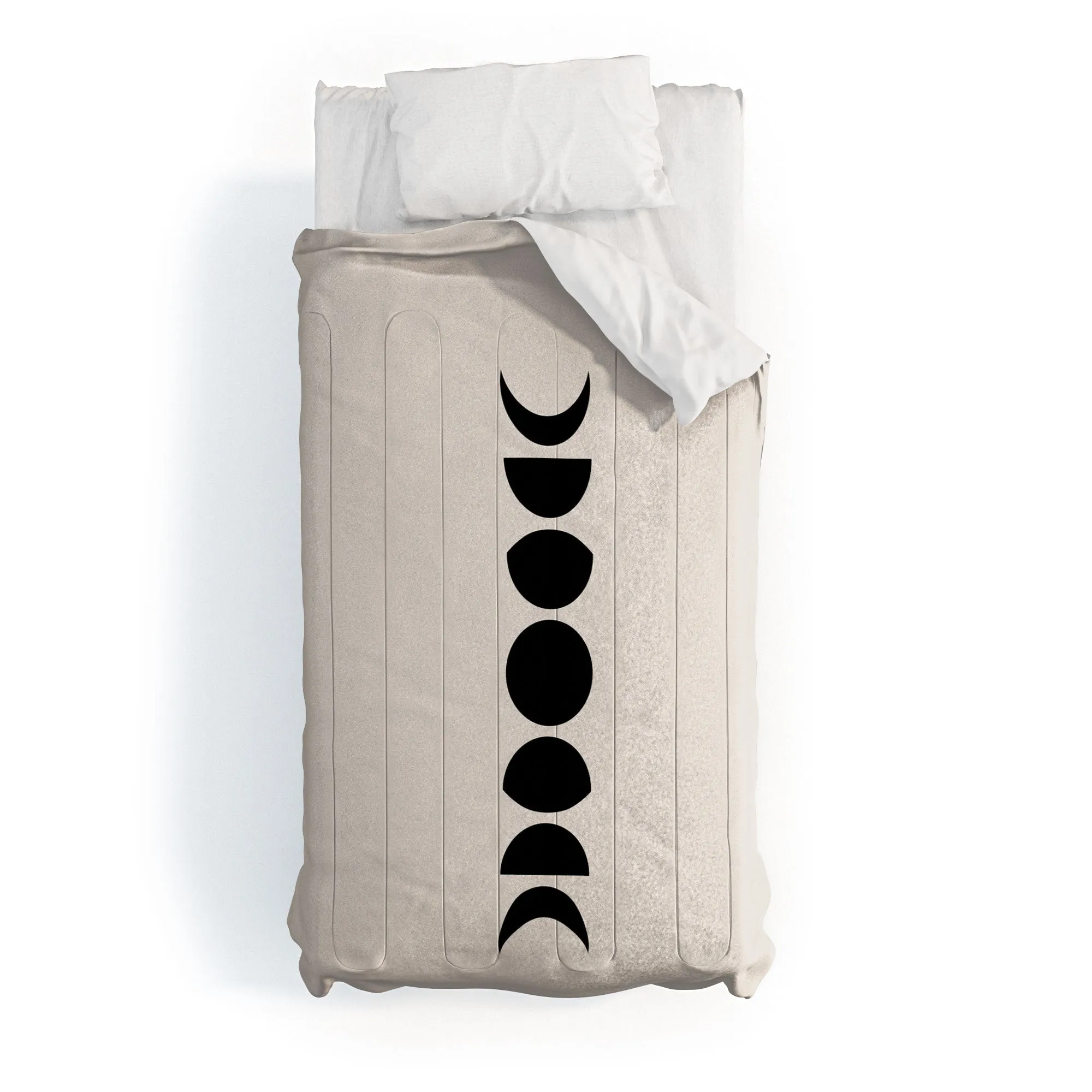 MINIMAL MOON PHASES WHITE DUVET / COMFORTER