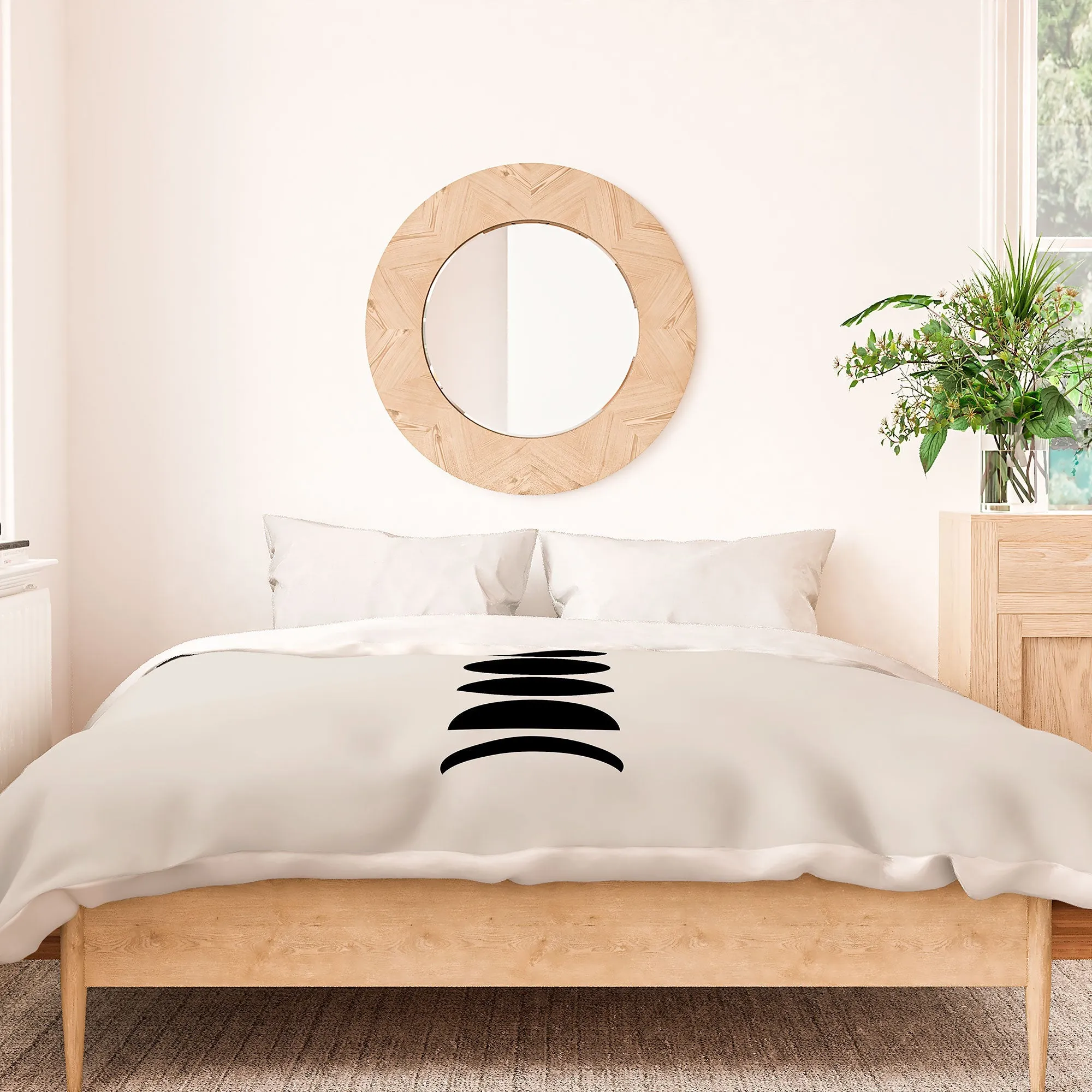 MINIMAL MOON PHASES WHITE DUVET / COMFORTER