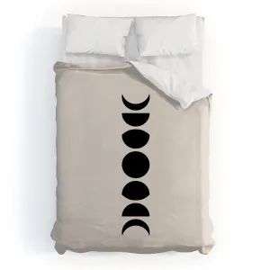 MINIMAL MOON PHASES WHITE DUVET / COMFORTER