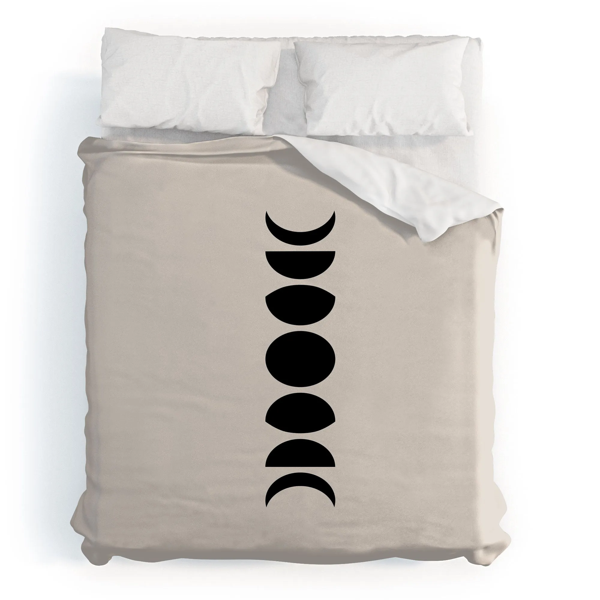 MINIMAL MOON PHASES WHITE DUVET / COMFORTER