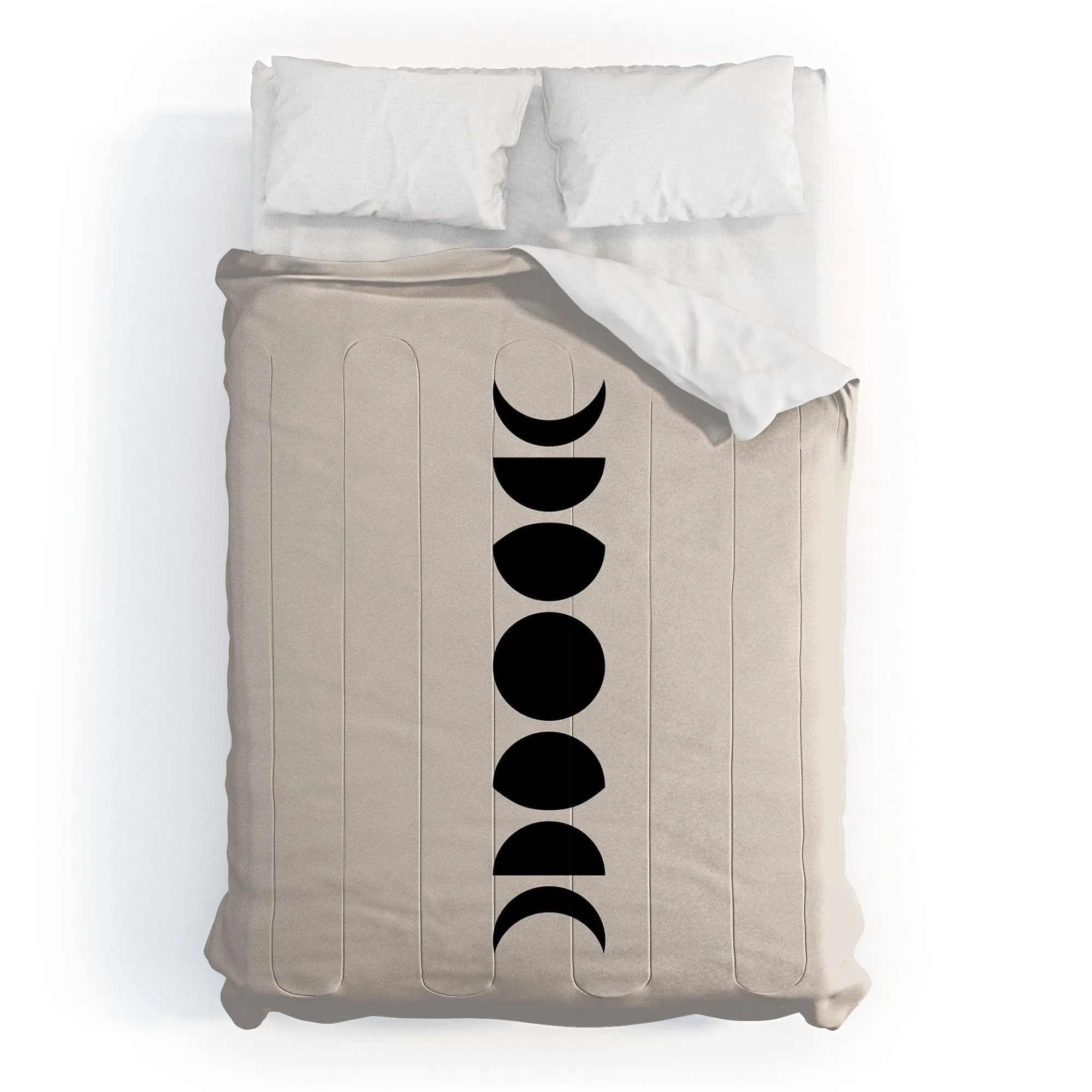 MINIMAL MOON PHASES WHITE DUVET / COMFORTER